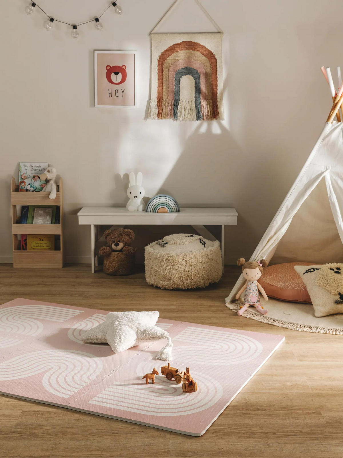 SPIELMATTE Archie Rosa 120x180 cm - Rosa, Textil (120/180cm) - Lytte