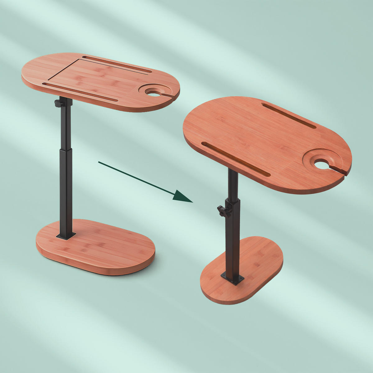 BEISTELLTISCH - Multicolor, Holz/Metall (22/40/82cm) - Relaxdays