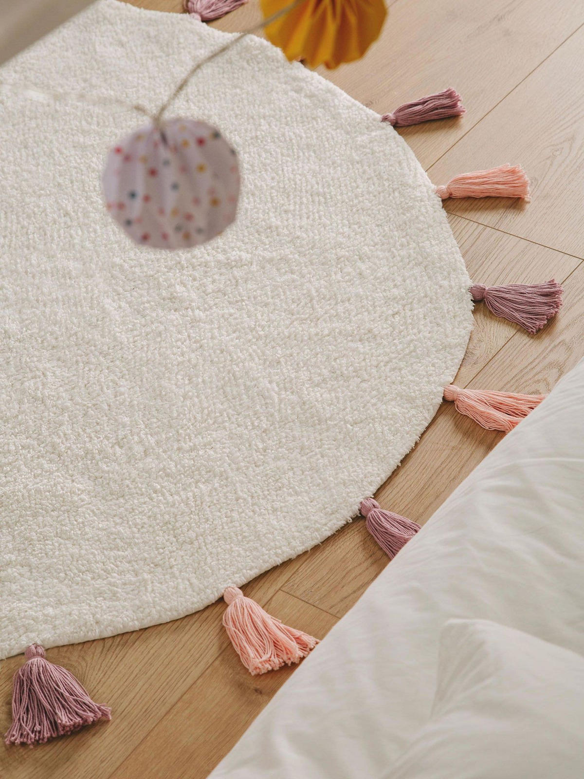 KINDERTEPPICH waschbar Malu Rosa ø 120 cm rund - Pink, Naturmaterialien/Textil (120/1cm) - KUNSTLOFT