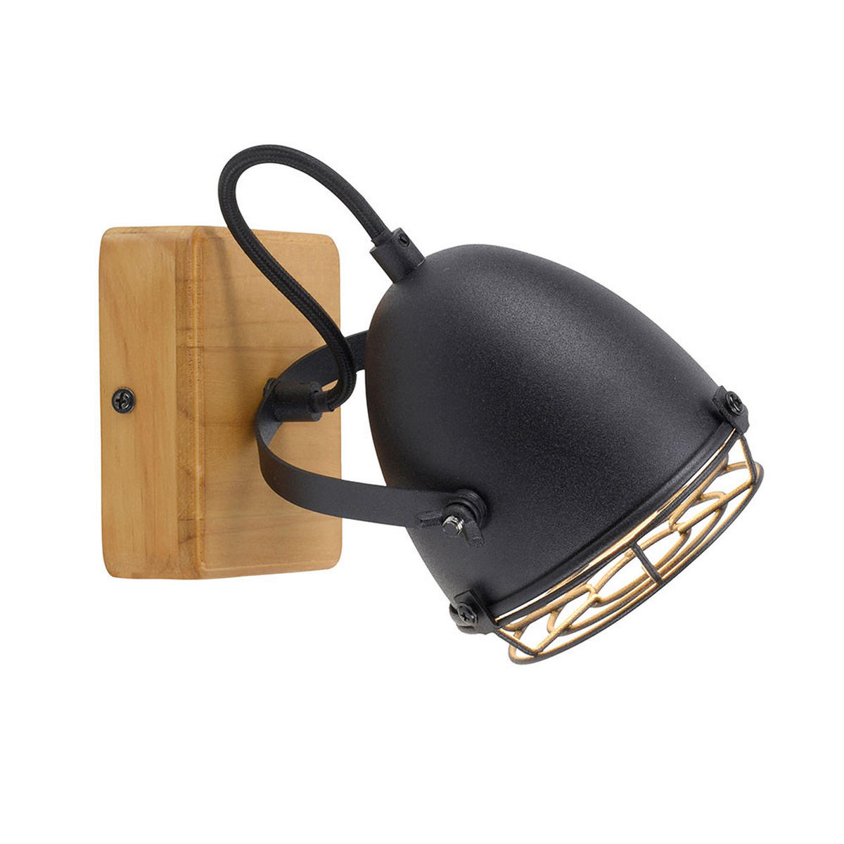 LED WANDLEUCHTE Holz Schwarz - Schwarz, Holz (20/20/11.5cm)