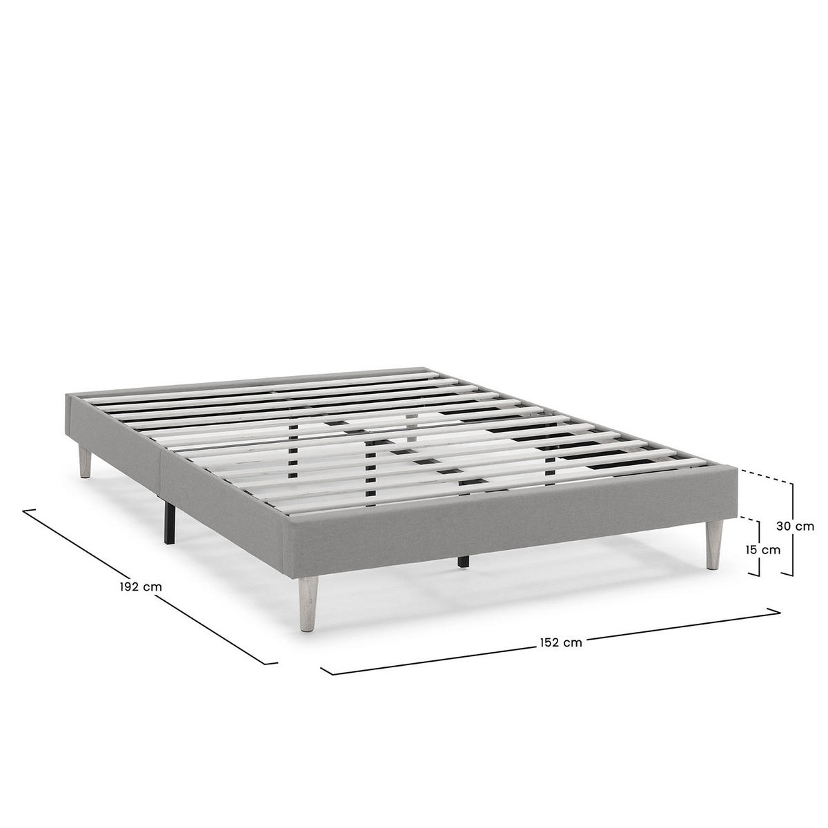 POLSTERBETT 150x190 cm Aura, Beige - Beige, Textil (190/150/30cm) - VS Venta-stock