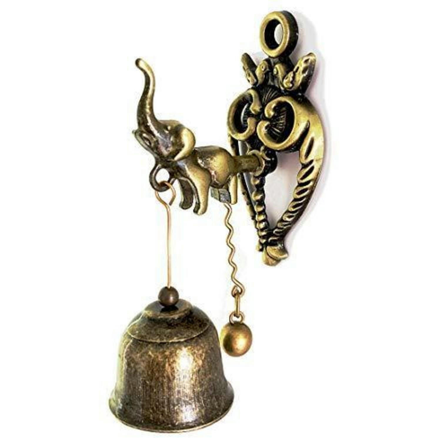 TÜRKLINGEL Elefant Metall Retro 10,9 cm - Bronzefarben, Metall (10.9/4.1/11cm)