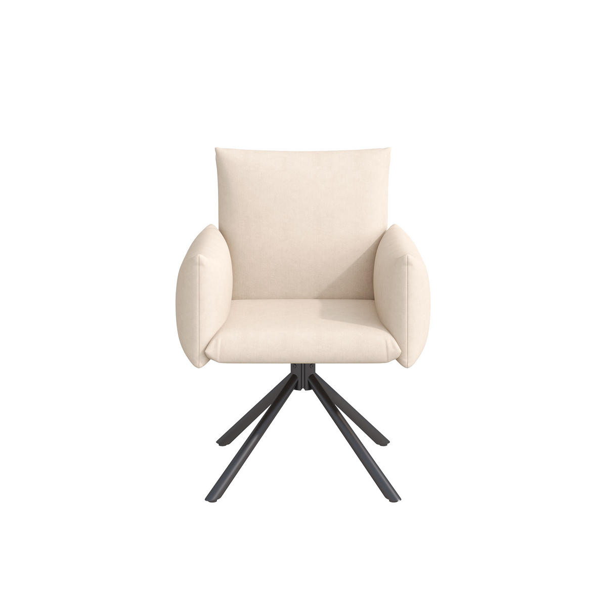 ESSZIMMERSTUHL 4er-Set 360° drehbar Samt Beige - Beige, Metall (60/88/60.2cm) - Meubliv