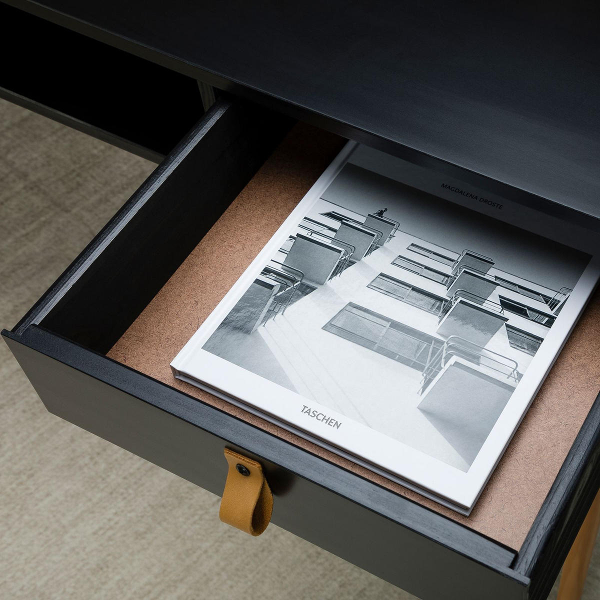 SCHREIBTISCH KIM schwarz/Eiche - Eichefarben/Schwarz, Holz (50/110/76cm) - IDIMEX