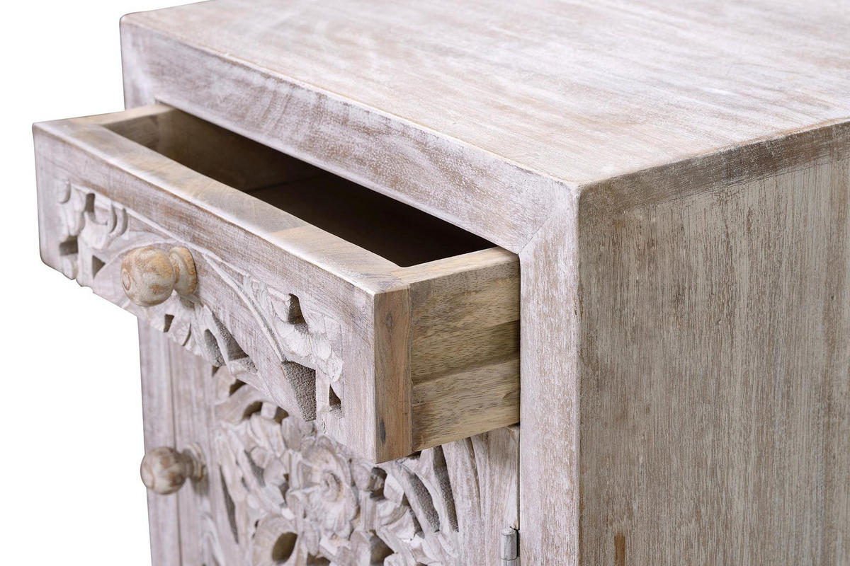 NACHTTISCH aus Mangoholz - Perlmutt, Holz (35/56/40cm) - Giner y Colomer