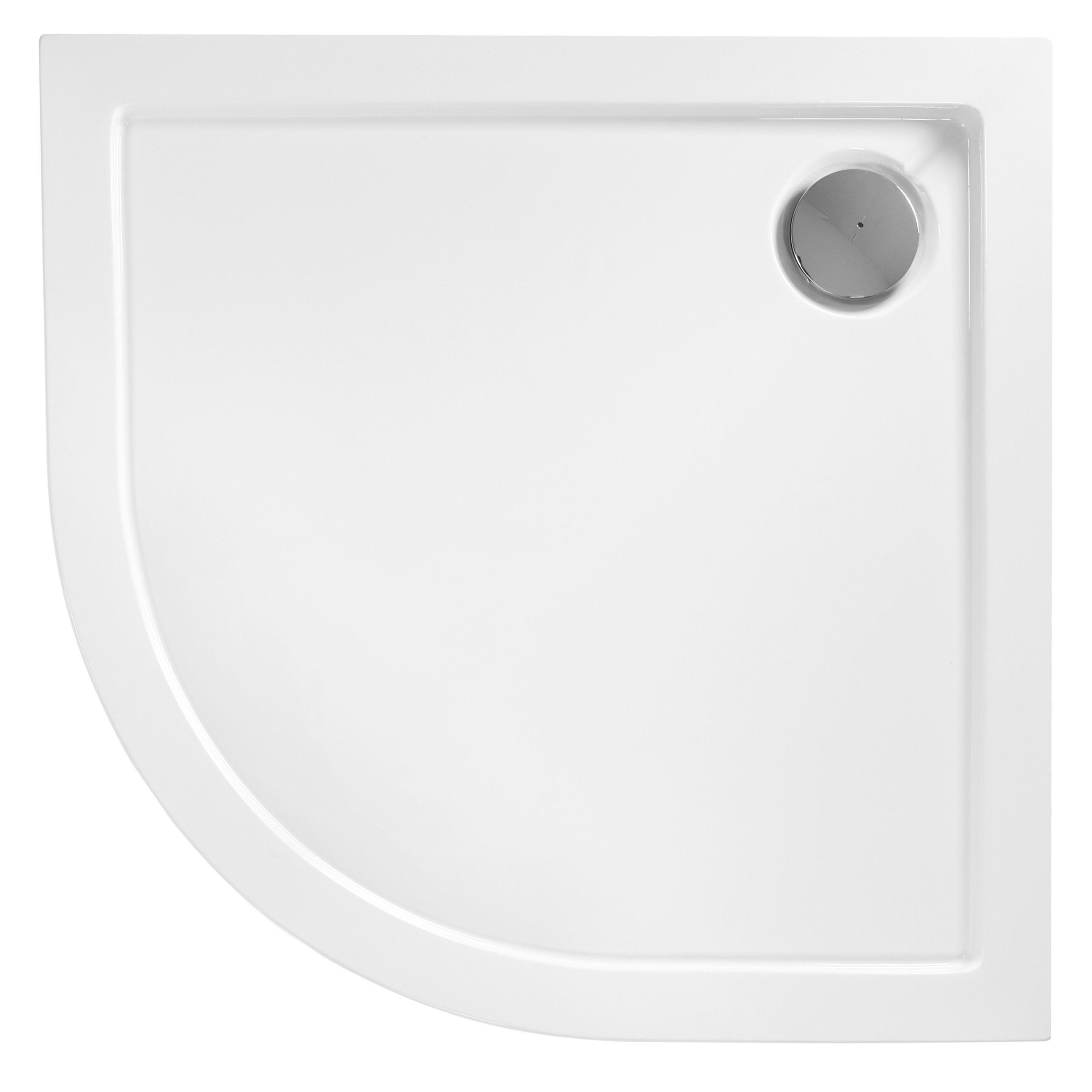 DUSCHWANNE Rea Look White 80x80 - Weiß, Keramik (79.5/6/79.5cm) - REA