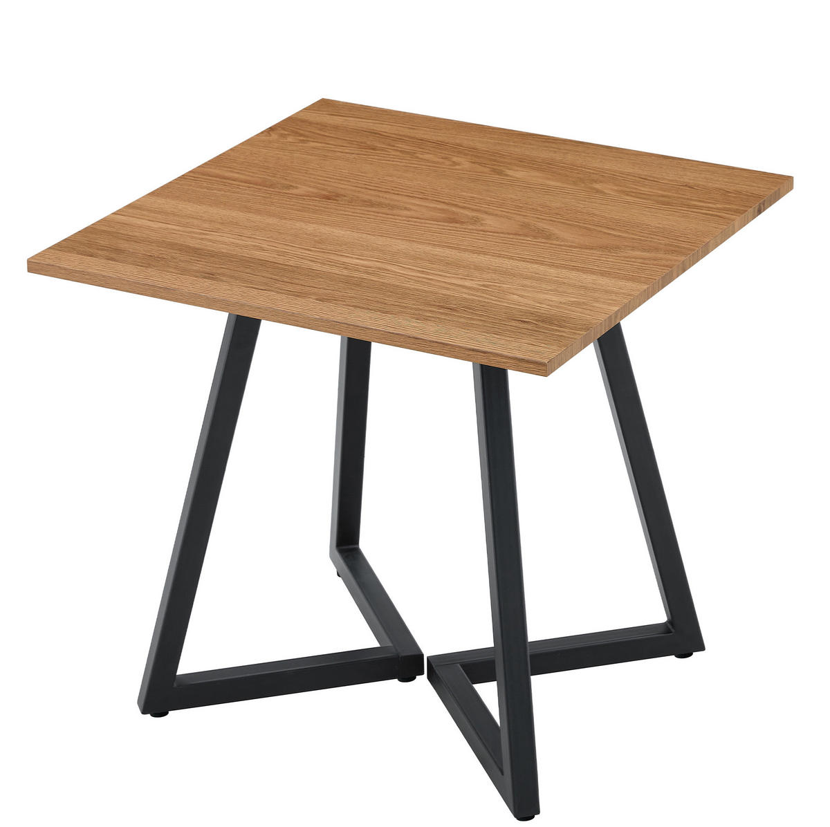 ESSTISCH aus Holz und Metall 80x80x75 cm Schwarz/Braun für 4 Personen, vielseitig und platzsparend - Schwarz, Holzwerkstoff (80/80/75cm) - Modfu