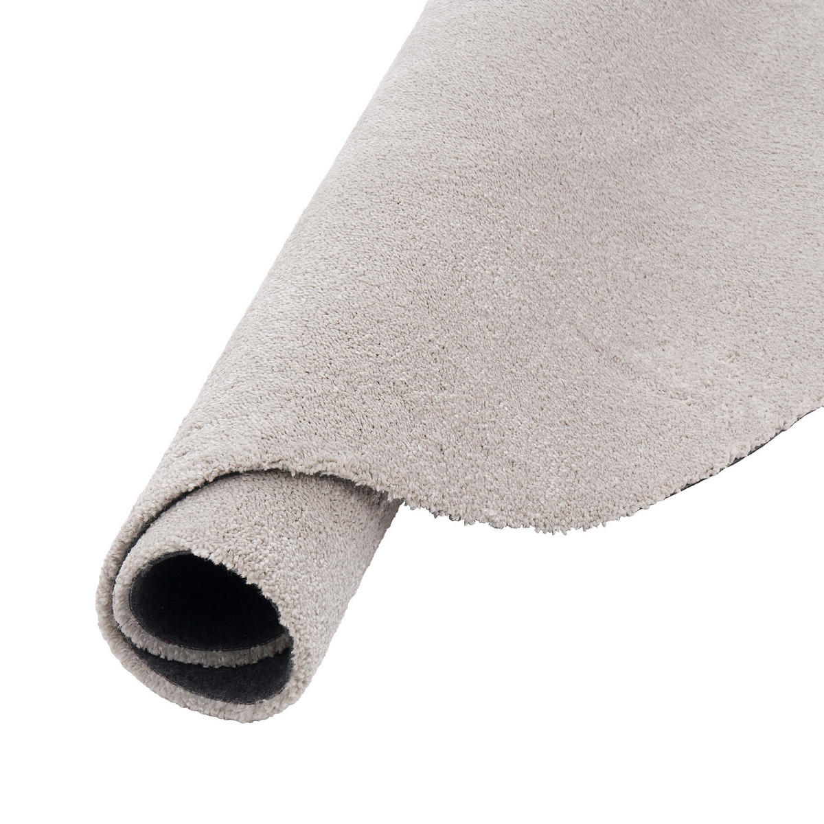 HOCHFLORTEPPICH LIVORNO RUND SUPER SOFT - Grau, Textil (160/160cm) - Snapstyle