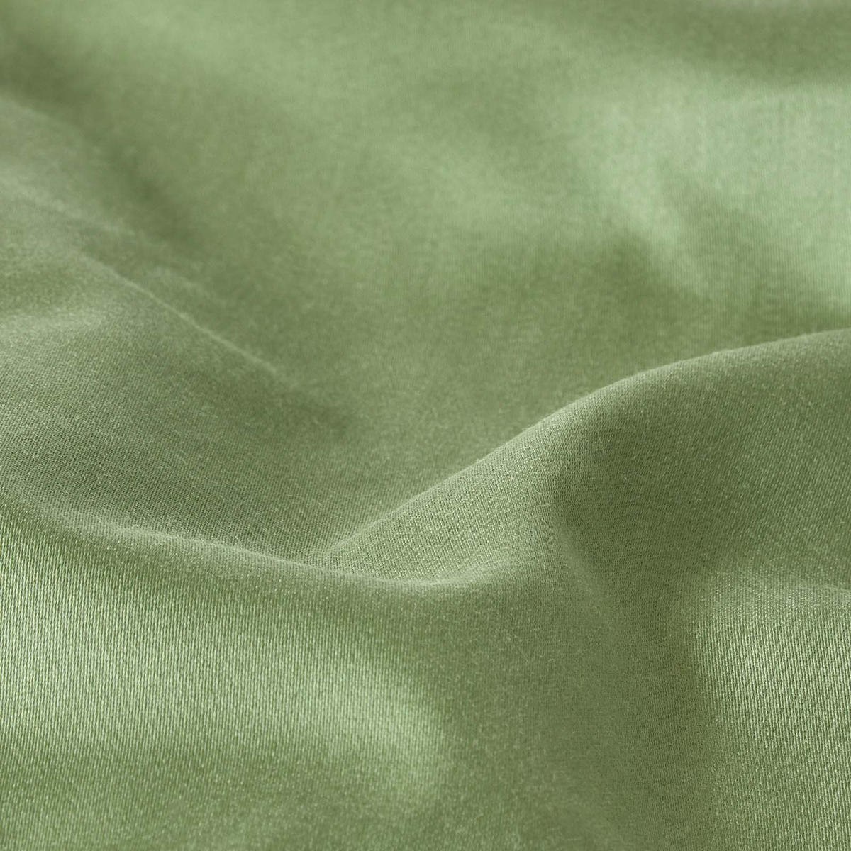 SATIN-BETTLAKEN ohne Gummizug, Bio-Baumwolle, Fadendichte 400 - Grün, Textil (180/290cm) - Homescapes