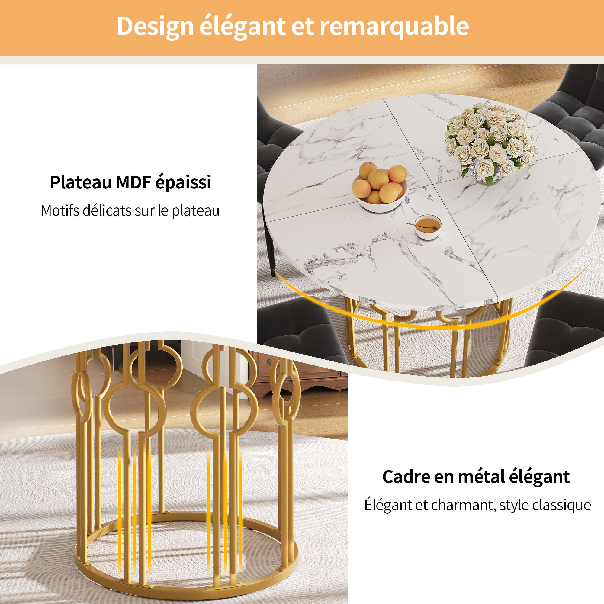 Flieks Esstischset Mehrfarbig 100x76x100 cm