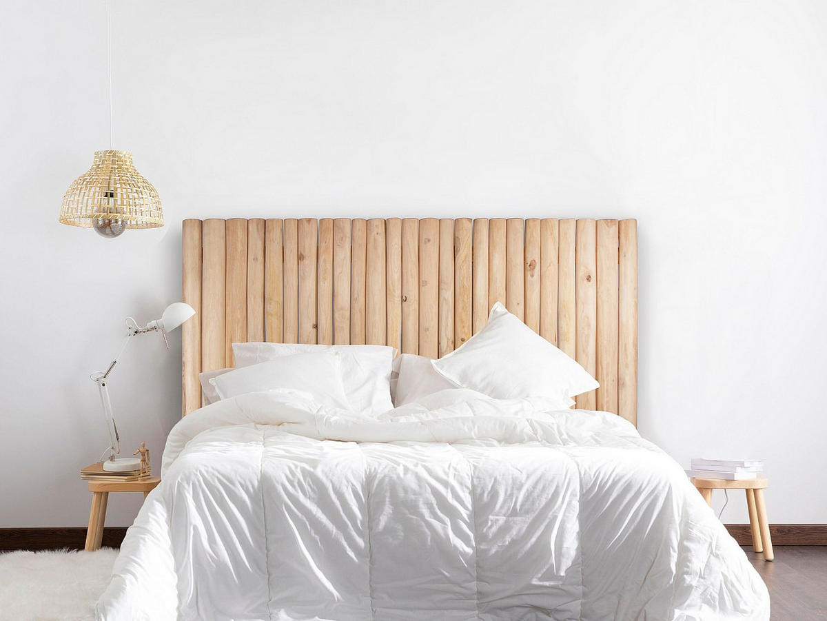 BETTKOPFTEIL - Teakholz - 170 cm - Holzfarben - LITTORAL II - Naturfarben, Holz (170/125/8cm) - Vente-Unique