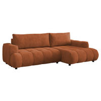 ECKSOFA Haiti, Seite: Rechts 2R+LC - Schwarz/Bronzefarben, Holz/Textil (276/156cm) - MIRJAN24