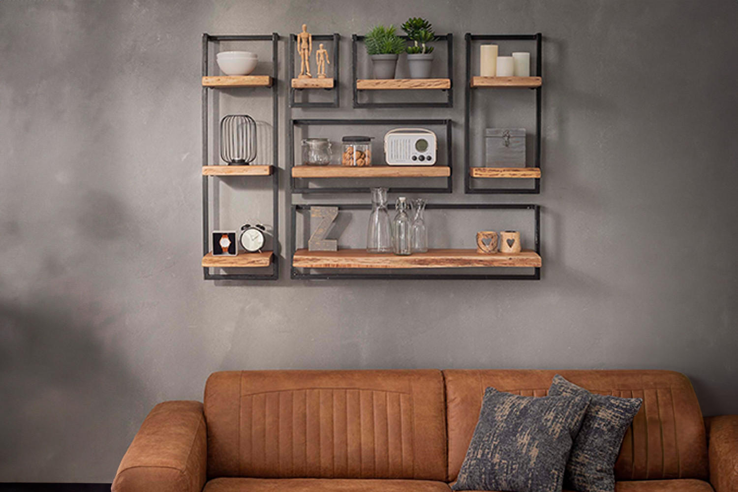 WANDREGAL ERGEA Holz Akazie - Naturfarben, Holz (40/30/25cm) - KAWOLA