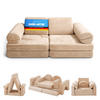 KINDERSOFA modulares Cord Spielsofa 11-teilig Beige - Beige, Textil (72/50/144cm) - Bestlivings