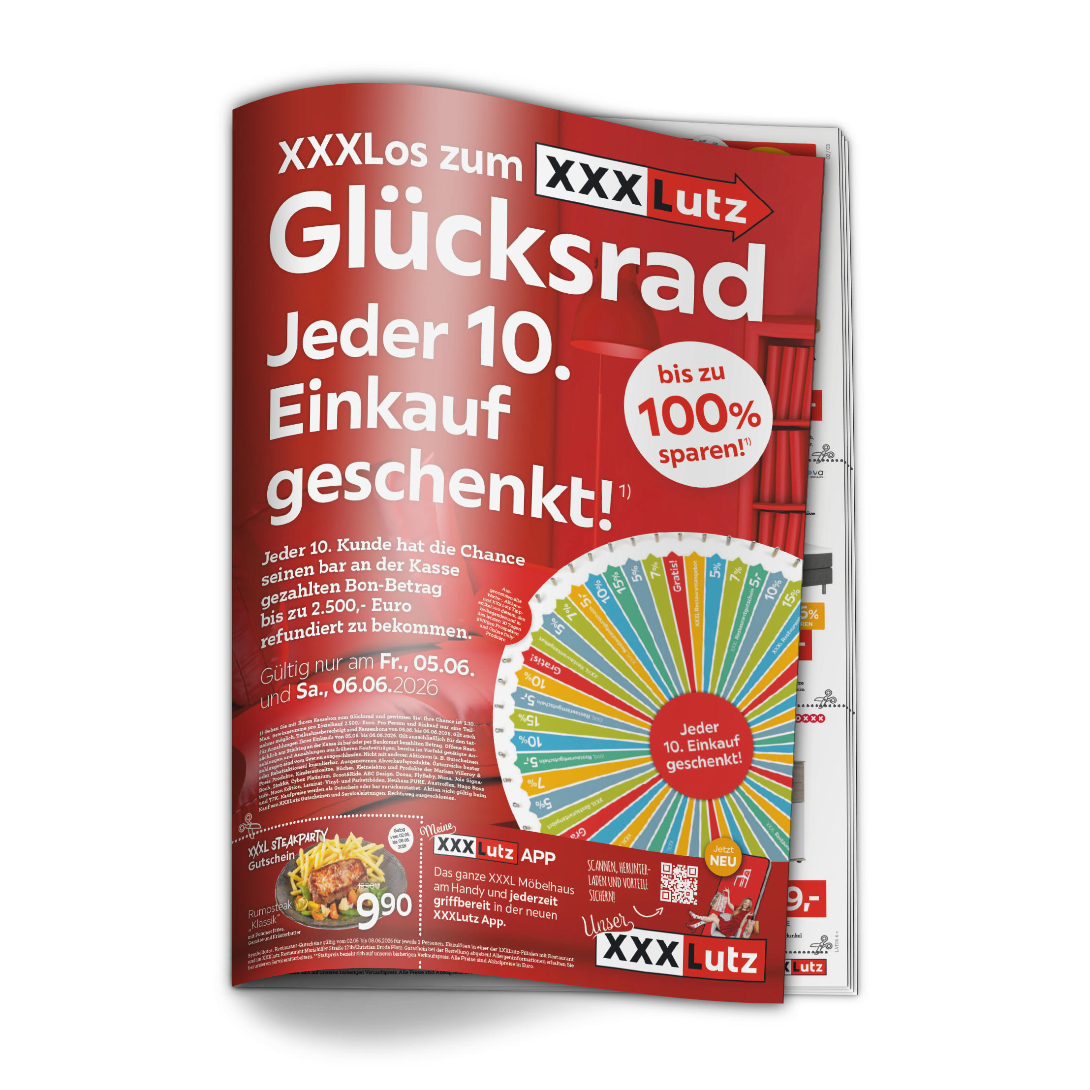 XXXLos zum XXXLutz. Glücksrad Jeder 10. Einkauf geschenkt¹⁾