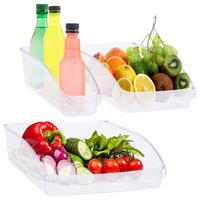 KÜHLSCHRANK-ORGANIZER 3-teiliger - Transparent, Kunststoff (33/8/7.3cm) - Excellent Houseware