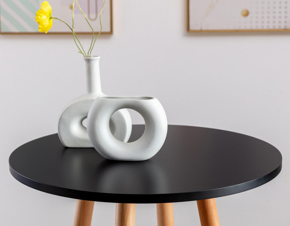 STEHTISCH Ø 60 cm innen REJA 107 cm Hoch Schwarz - Schwarz, Holz (60/60/107cm) - DELUKE