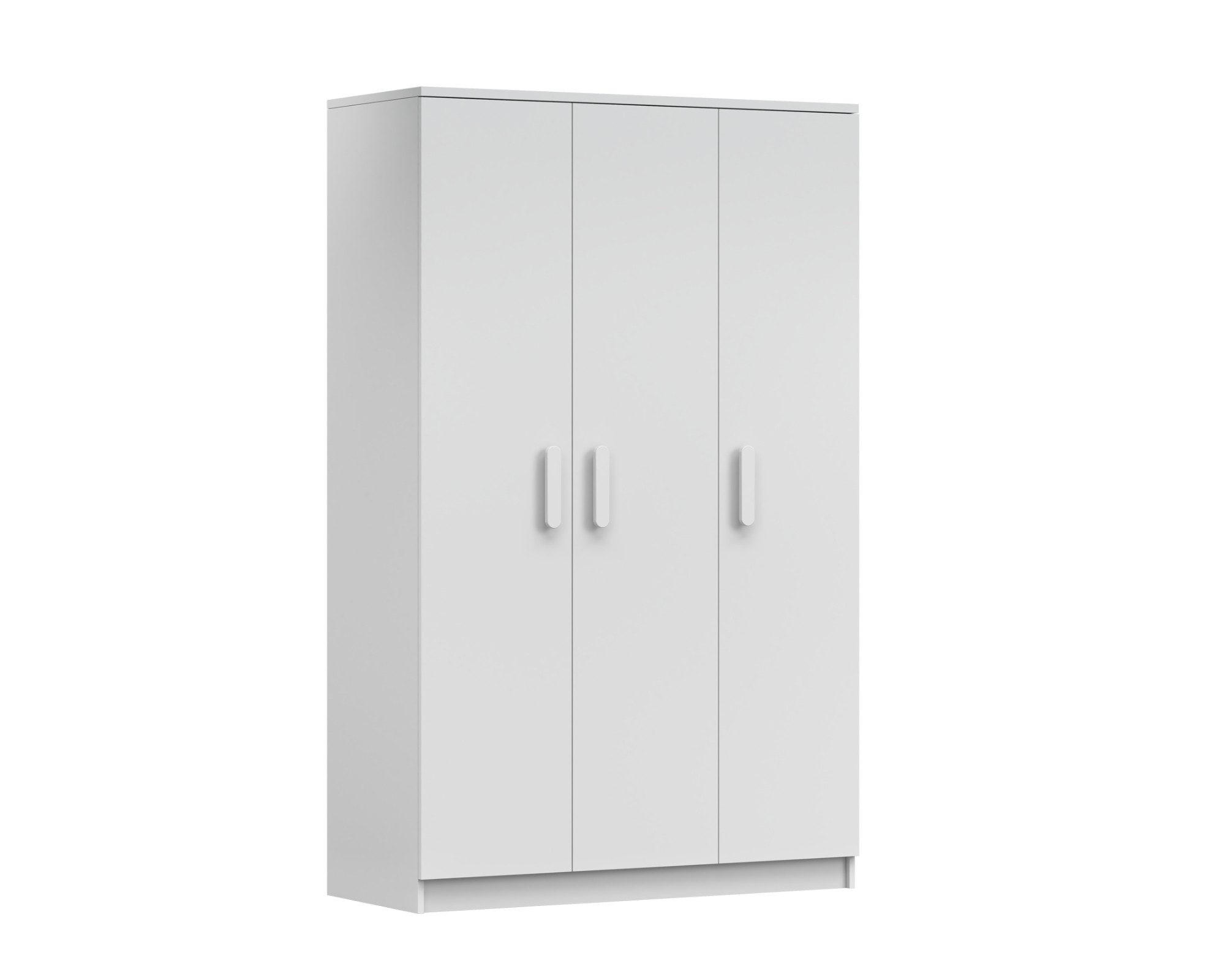 Deine Möbel 24 Kinderkleiderschrank Weiß 120x192x50 cm
