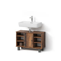 WASCHBECKENUNTERSCHRANK Fucino Antikholz 80 x 54 cm - Eichefarben, Holzwerkstoff (80/54/32cm) - Livinity®