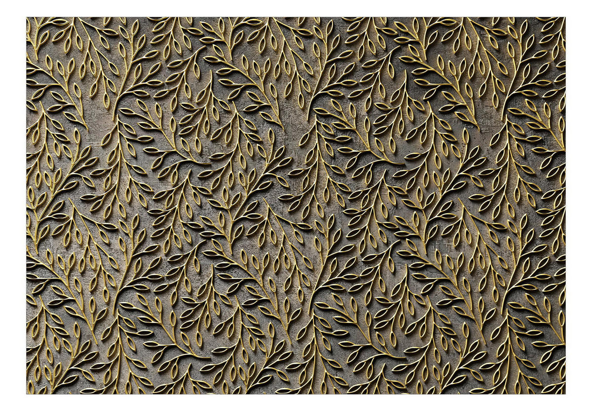 VLIESTAPETE Braun 200/140 cm - Goldfarben/Braun, Textil (200/1cm) - KUNSTLOFT