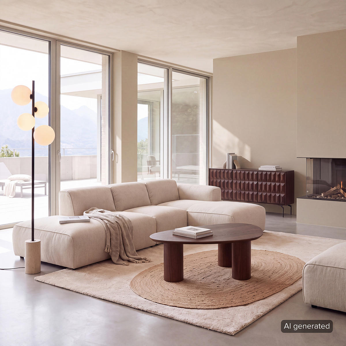 ECKSOFA mit Chaiselongue - Beige/Schwarz, Kunststoff/Textil (290/173cm) - home24