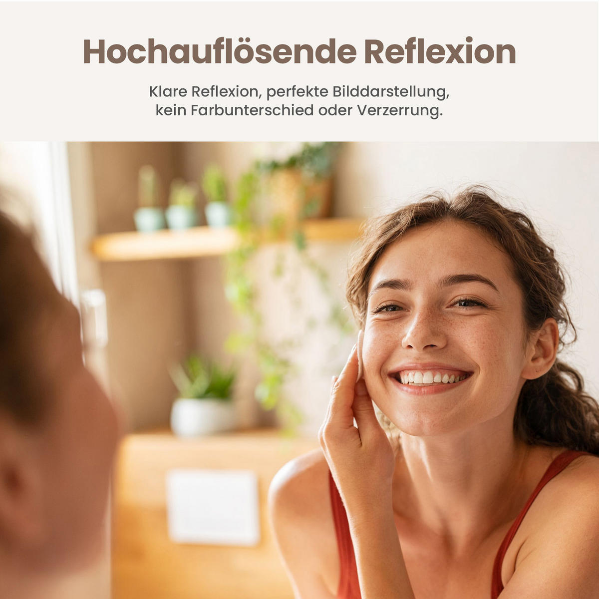 WANDSPIEGEL Asymmetrisch Umweltspiegel 80/60/2,5 cm - Weiß, Glas (60/2.4/80cm) - EMKE