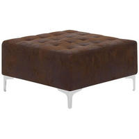 OTTOMANE Aberdeen 80/80/41 cm - Braun, Kunststoff/Textil (80/41/80cm) - Beliani