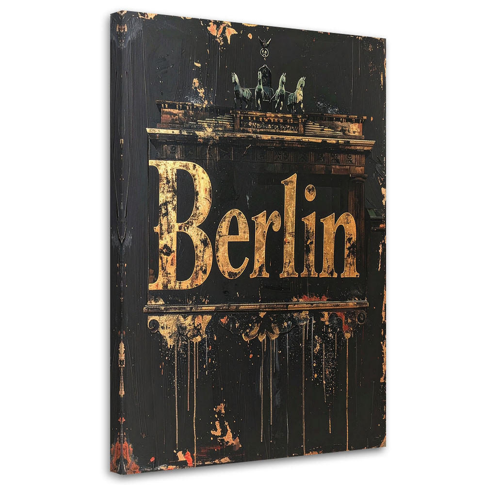 Feeby Leinwandbild Schwarz 60x90 cm