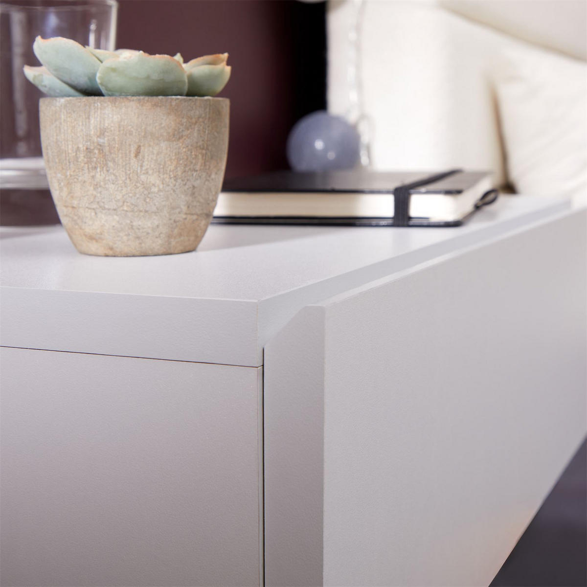 NACHTTISCH ANNE hängend - Hellgrau, Holzwerkstoff (42/14/30cm) - CARO-Möbel