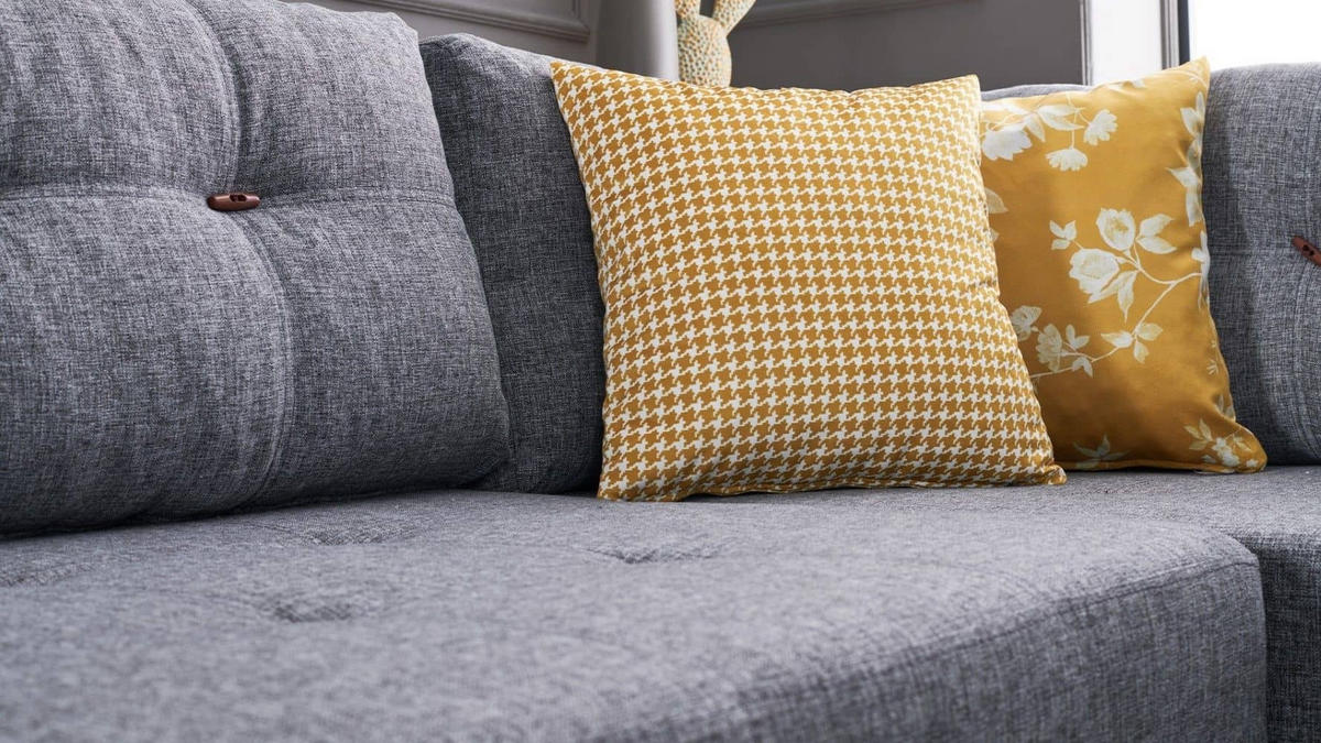 ECKSOFA mit rollbarer Schlaffunktion - Walnussfarben/Grau, Holzwerkstoff/Kunststoff (206/280cm) - myHomelando