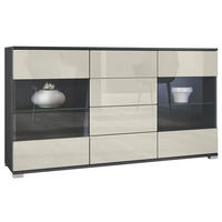 SIDEBOARD Bari Creme Hochglanz - Creme, Holzwerkstoff (138.5/75.5/35cm) - Vladon