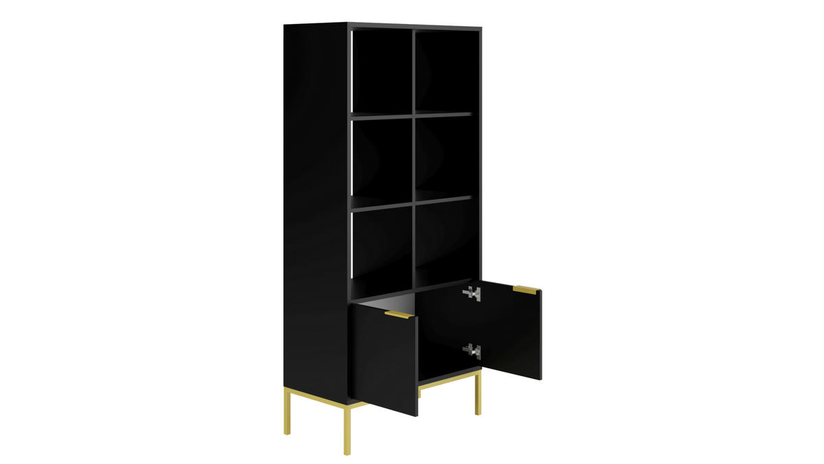 BÜCHERREGAL Austin 40/171,3/80 cm - Schwarz, Holzwerkstoff (40/171/80cm) - Kocot Kids