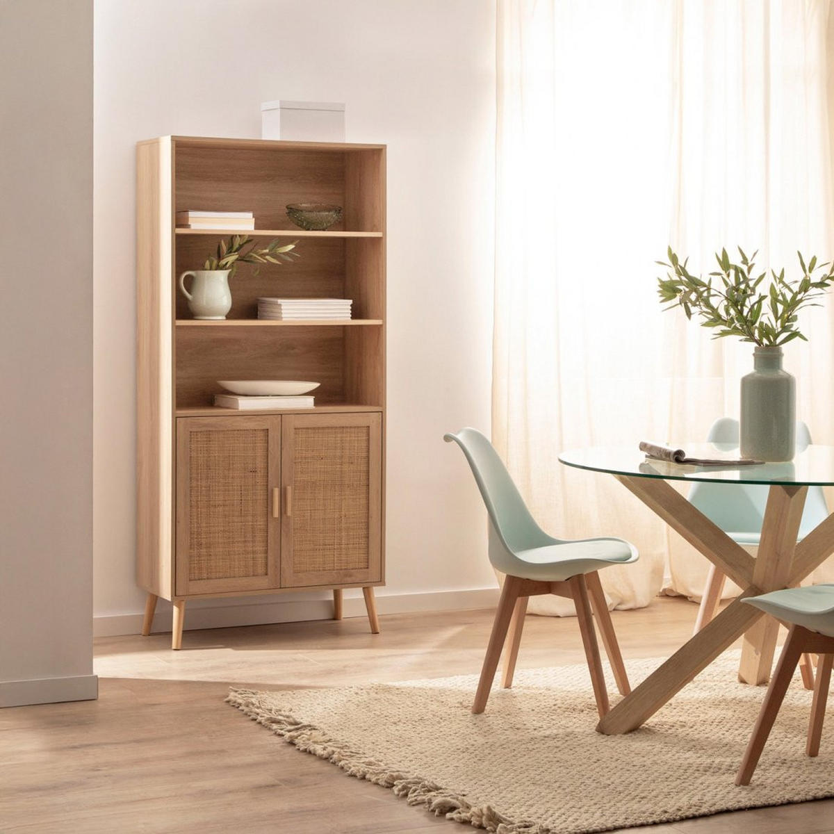 BÜCHERREGAL Tahiti Natürlich 80 cm x 171 cm - Naturfarben, Holzwerkstoff (80/171/34cm) - Klast Home