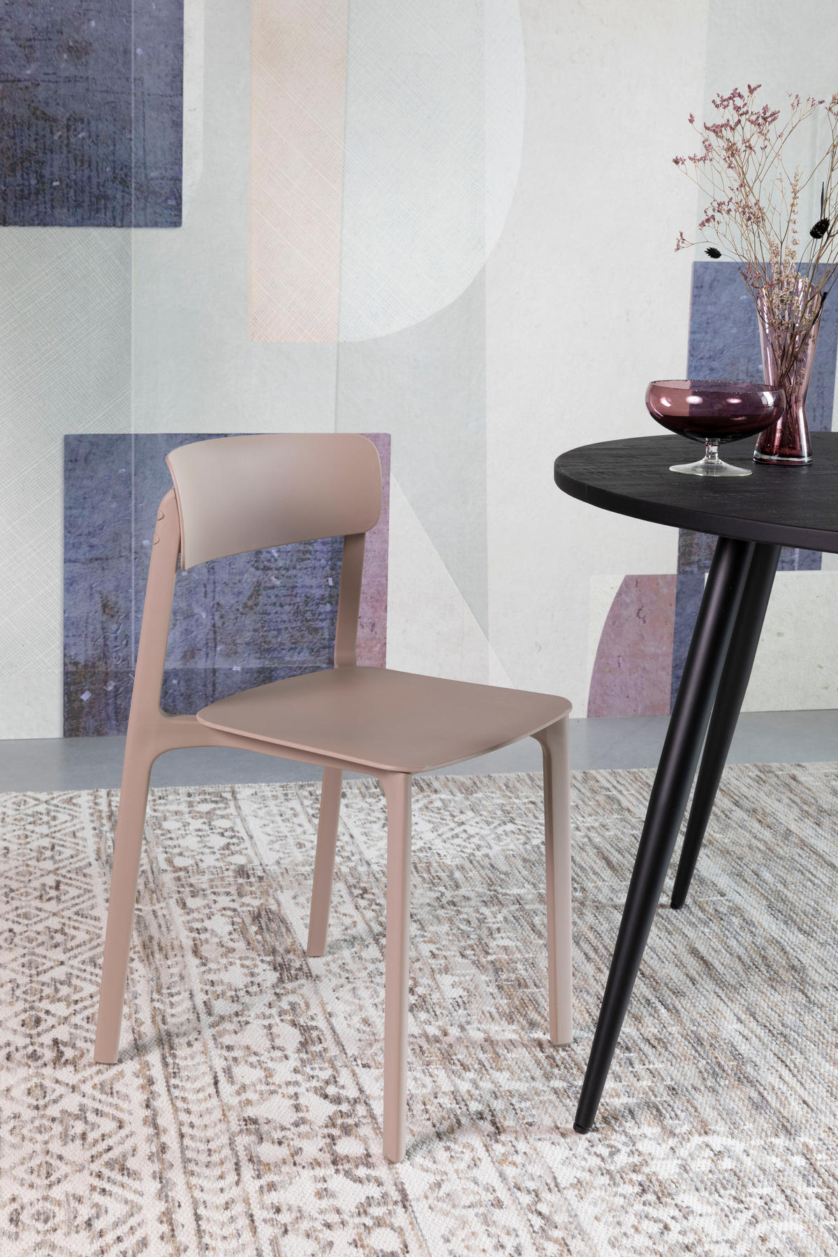 ESSZIMMERSTUHL Clive - Braun - 47/48/79 cm - 4er-Set - Braun, Kunststoff (48/79/47cm)