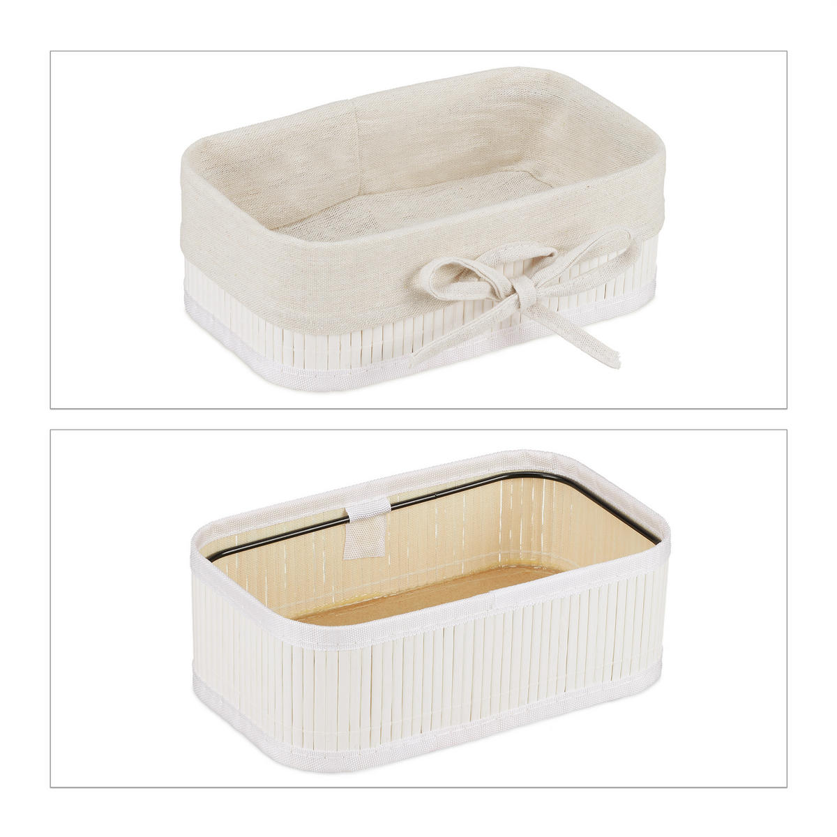 3XÚLOŽNÝ kôš - viacfarebná, drevo/kompozitné drevo (32/12/22.5cm) - Relaxdays