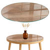TISCHPLATTE fi70 cm Natürliche Holzmaserung - Braun, Glas (0.4/70/70cm) - TULUP