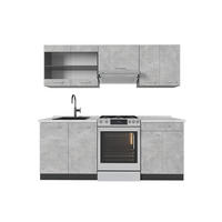 KUCHYŇSKÝ KOUT R-Line Beton/antracit 200 cm , PD Mramor - šedá/antracitová, kompozitní dřevo (200/81.6/60cm) - Vicco