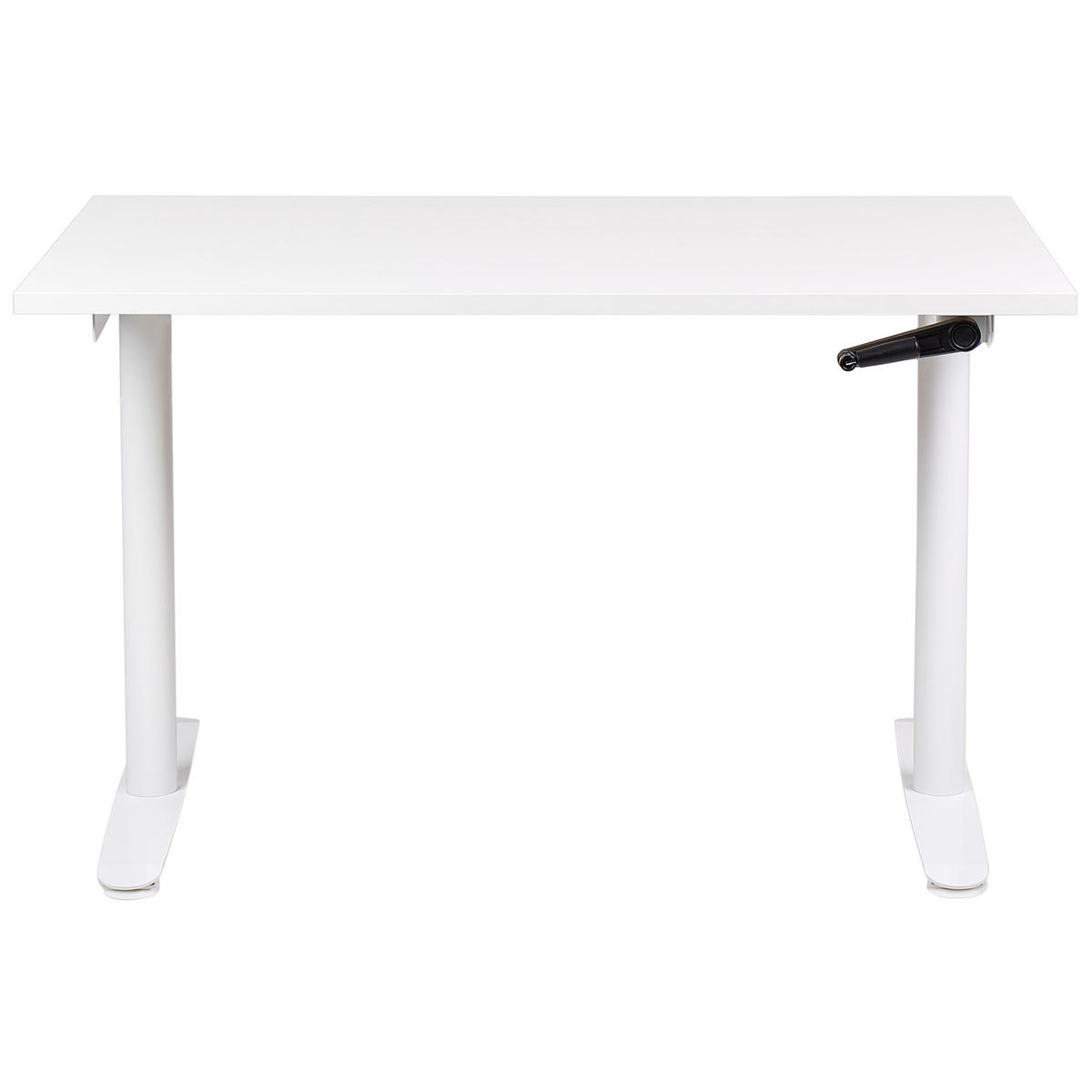 SCHREIBTISCH weiß 120/72 cm manuell höhenverstellbar Destin IV - Weiß, Holz (72/120/74cm) - Beliani