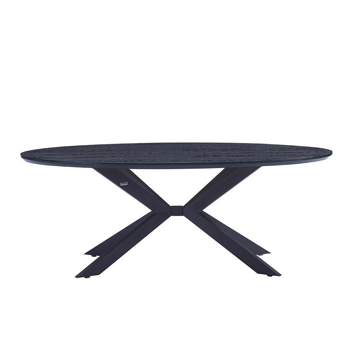ESSTISCH OVAL AVENTIS - Dark Oak, 200 x 120 cm - Schwarz, Holz (200/120/4cm) - Home Deluxe