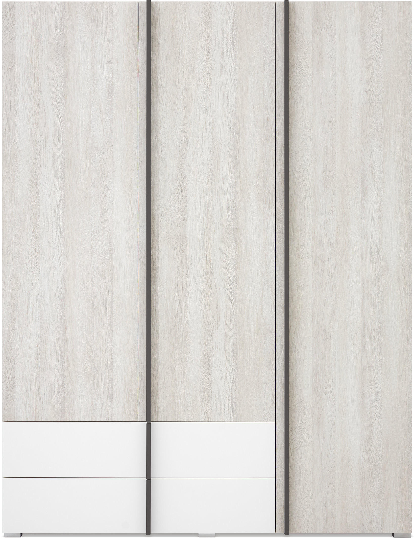 DREHTÜRENSCHRANK BERGAMO 150/195/50cm 3-türig Eichefarben - Eichefarben, Holzwerkstoff (150/195/50cm) - MASSENO