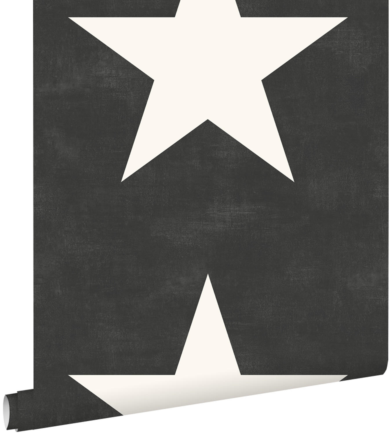 TAPETE Sterne 53 cm x 10.05 m - Schwarz, Papier (53/0.1cm) - ESTAhome