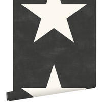 TAPETE Sterne 53 cm x 10.05 m - Schwarz, Papier (53/0.1cm) - ESTAhome