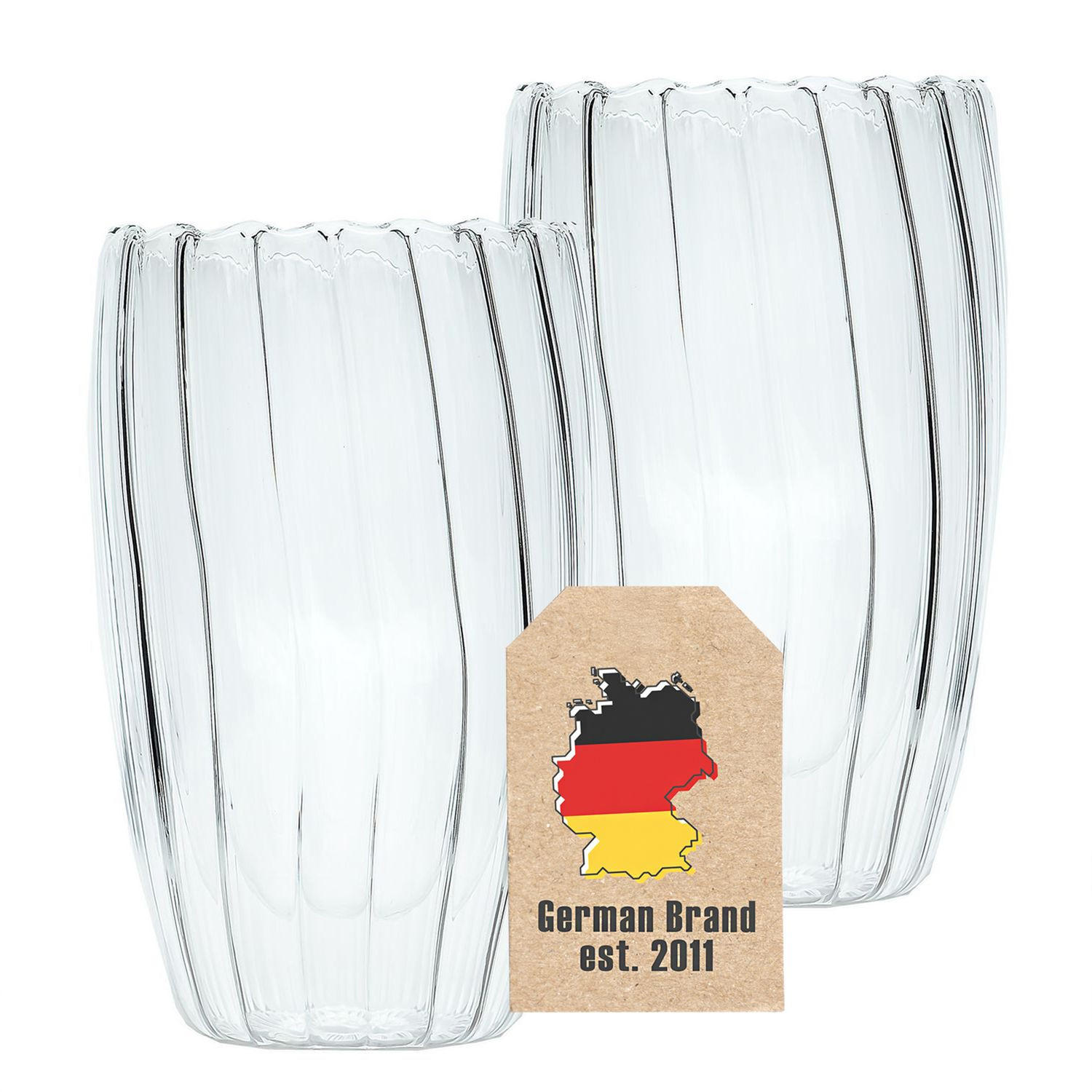 THERMO GLAS SET 350 ml (2-tlg) - Transparent, Glas - Intirilife