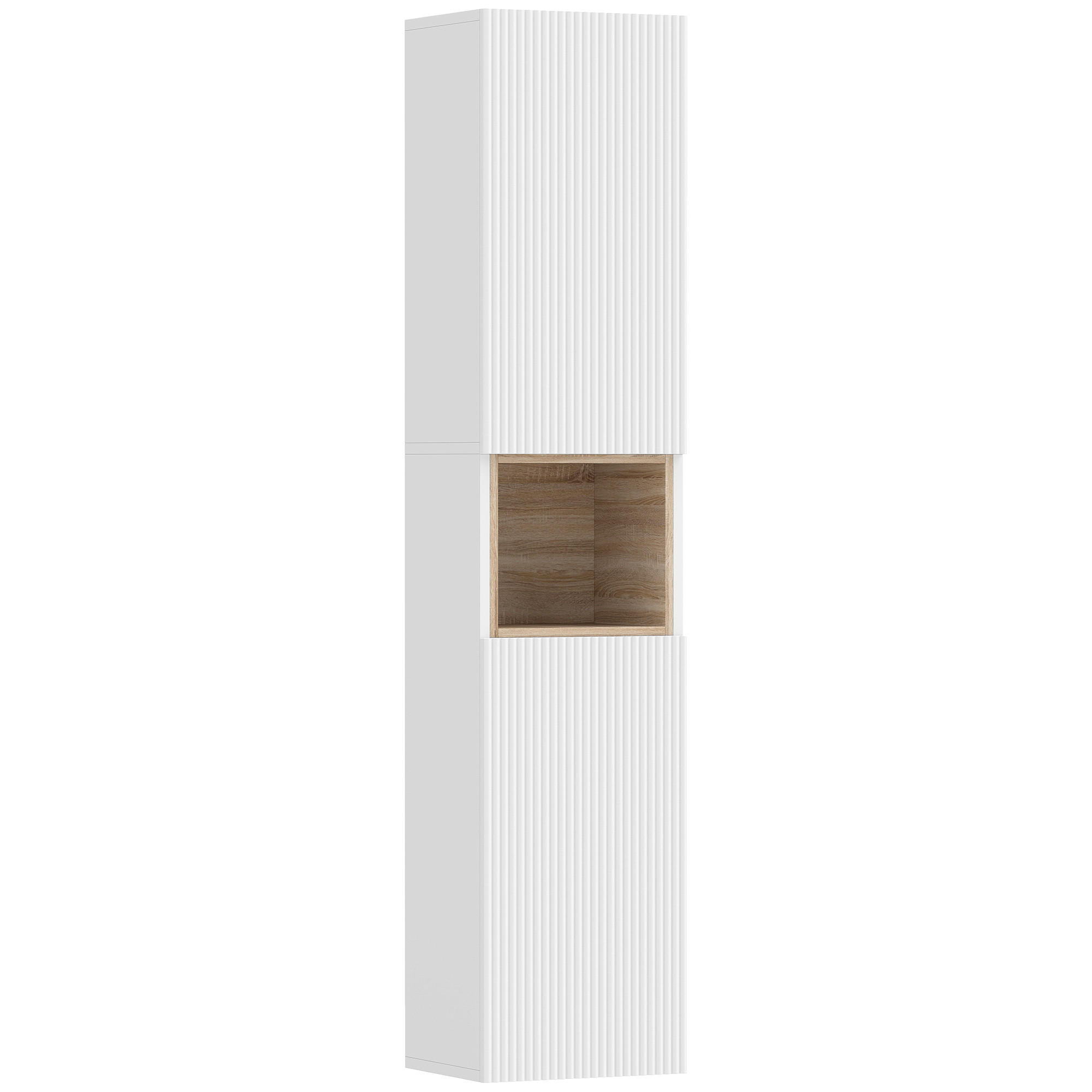 BADRUMSSKÅP i MDF 30/24/140 cm Vit 140/24/30 cm