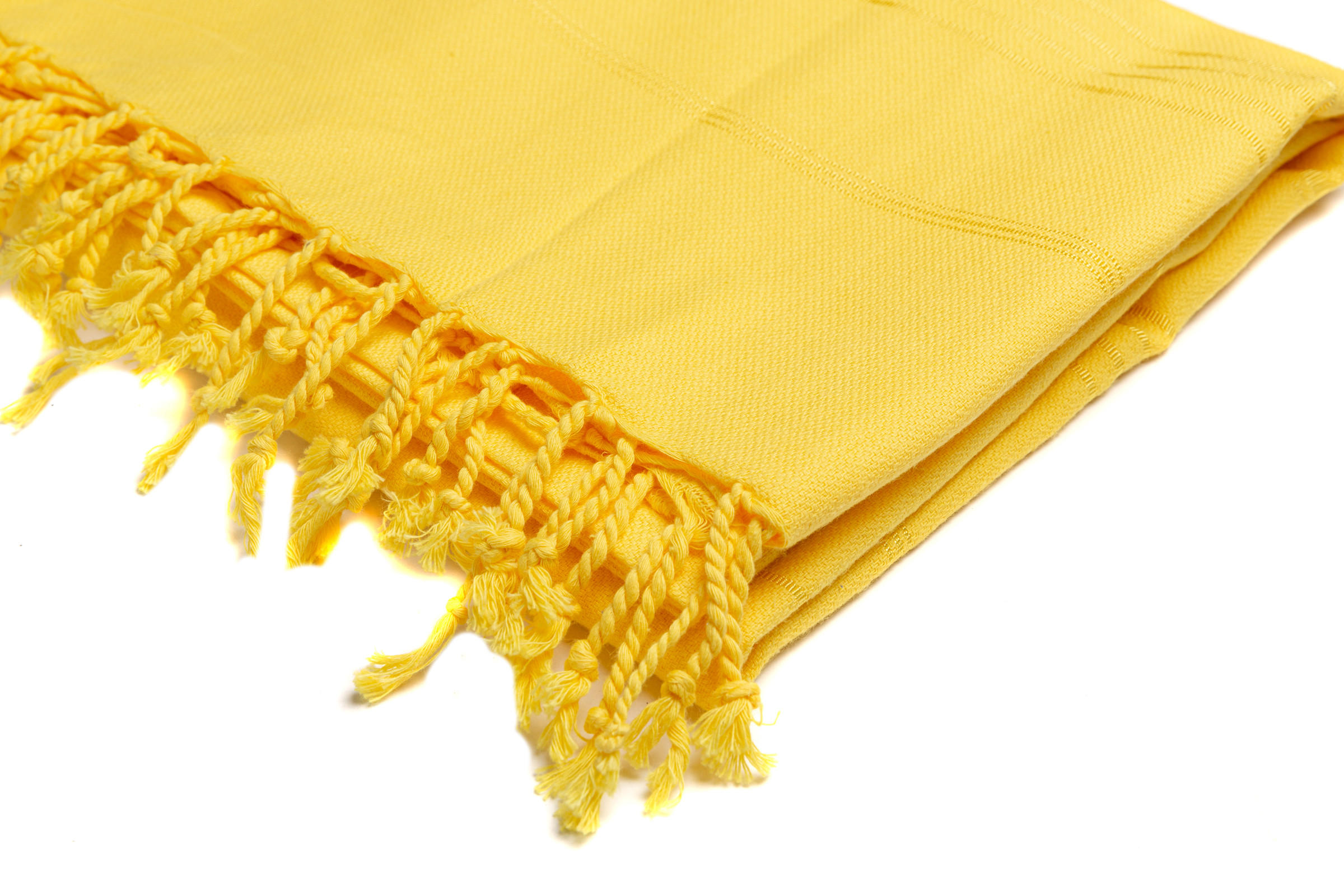 HAMAMTUCH Unifarbe 100% Baumwolle 100x180 Gelb - Gelb, Textil (180/100cm) - Villa Möbel