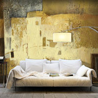VLIESTAPETE Gelb 100/70 cm - Gelb/Braun, Textil (100/1cm) - KUNSTLOFT