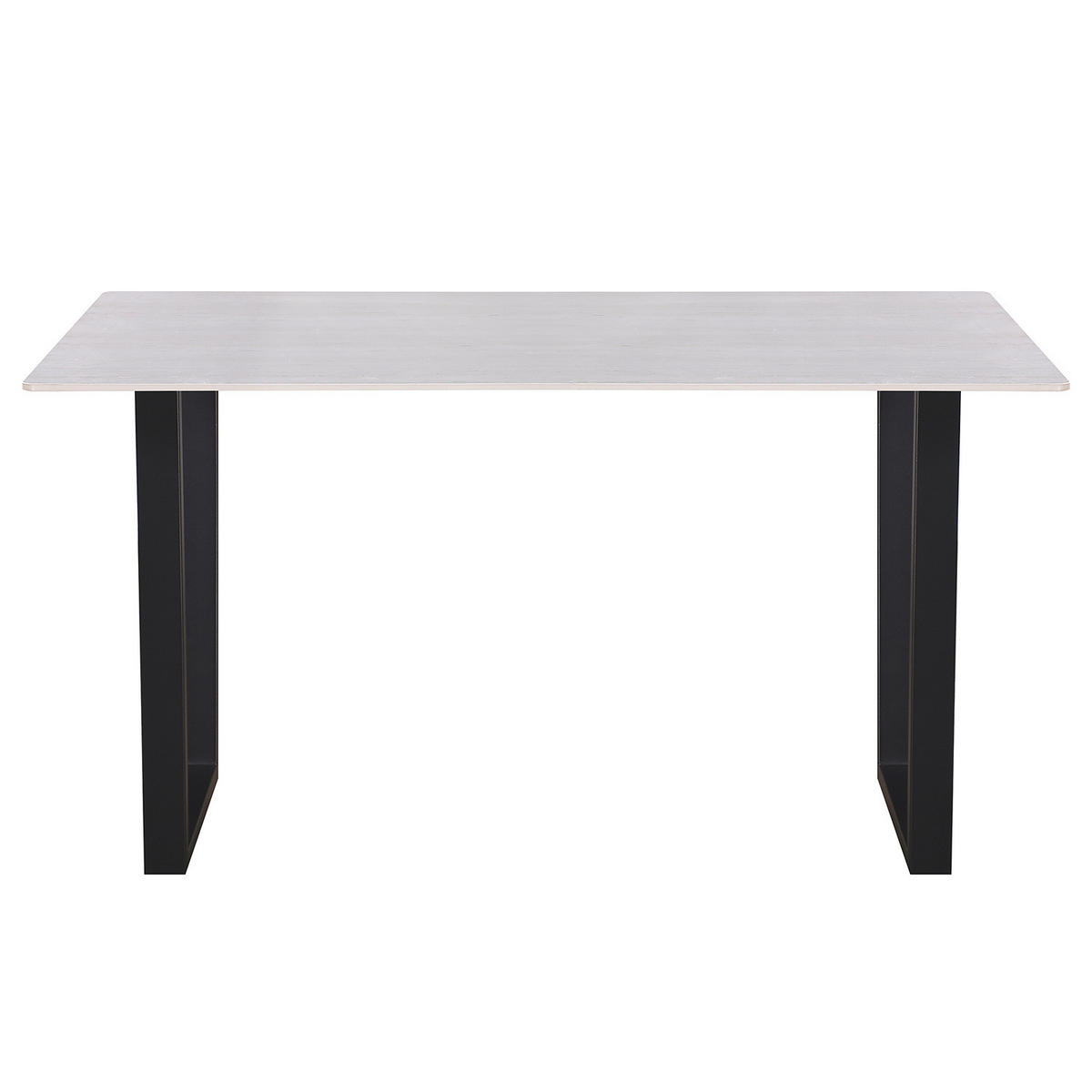 ESSTISCH - Keramik / Stahl - Weiß, Keramik/Metall (90/140/75cm) - home24