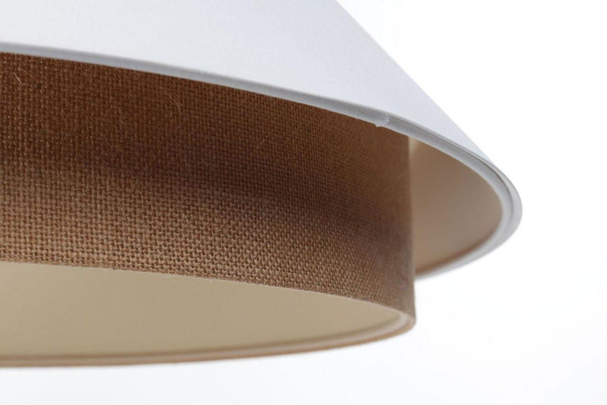HÄNGELEUCHTE Weiß 60/25 cm - Beige/Weiß, Kunststoff (60/1.3/25cm) - ONZENO