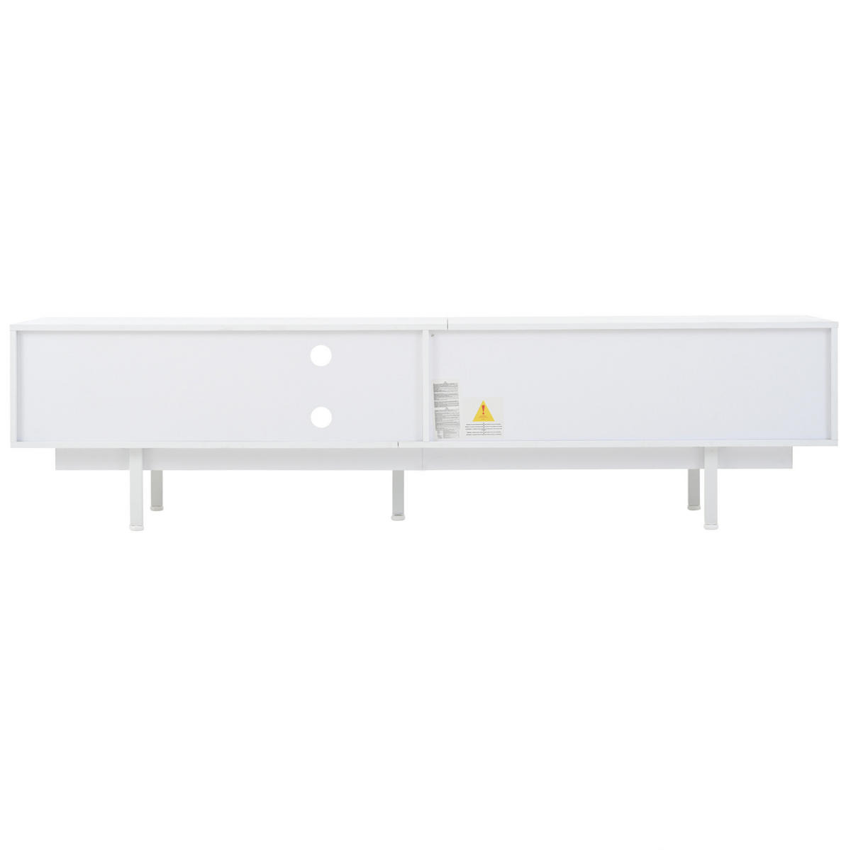 TV-ELEMENT mit 2 Türen und 2 Schubladen 200 x 40 x 50,5 cm Weiß - Weiß, Holzwerkstoff (40/50.5/200cm) - Beauniv