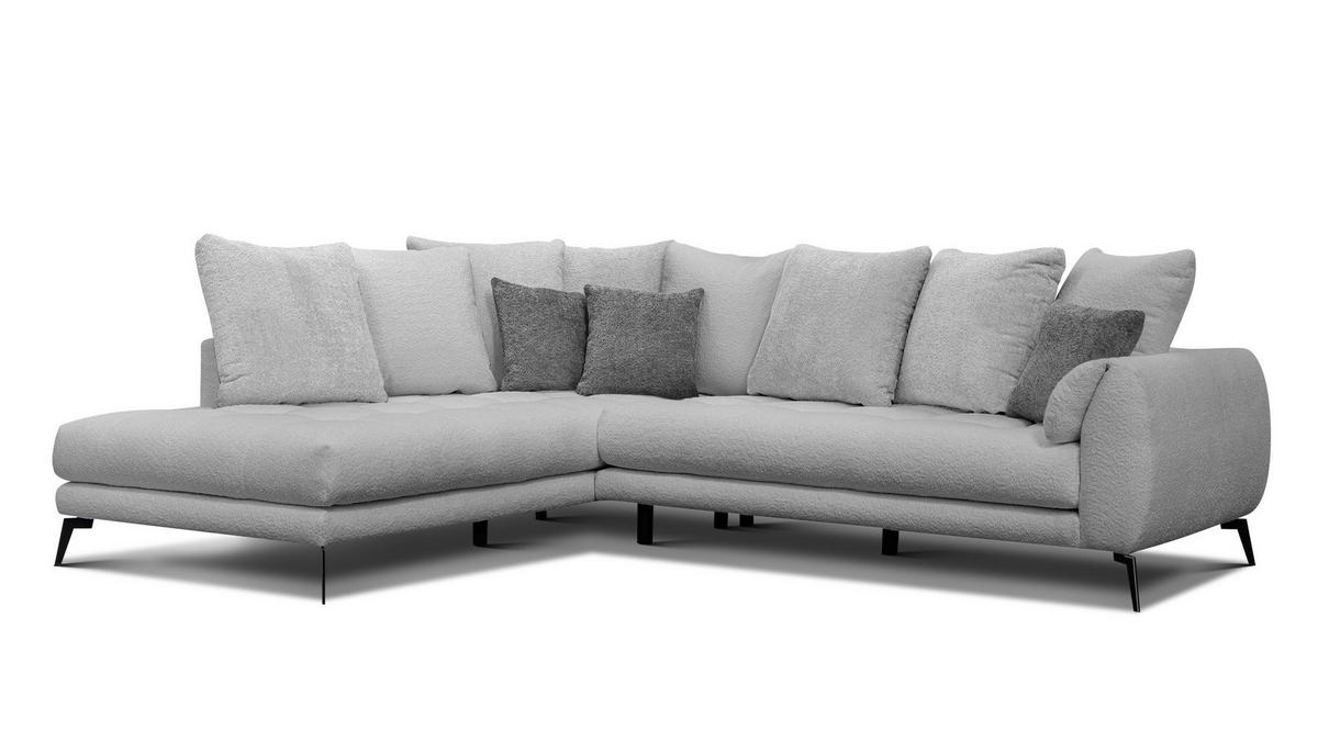 ECKSOFA CALME 5-Sitzer, hellgrau - Hellgrau, Holz/Textil (294/229cm) - Courtois Laville